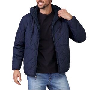 Men’s Atlas Hooded Quilted Reversible Sherpa Jacket
